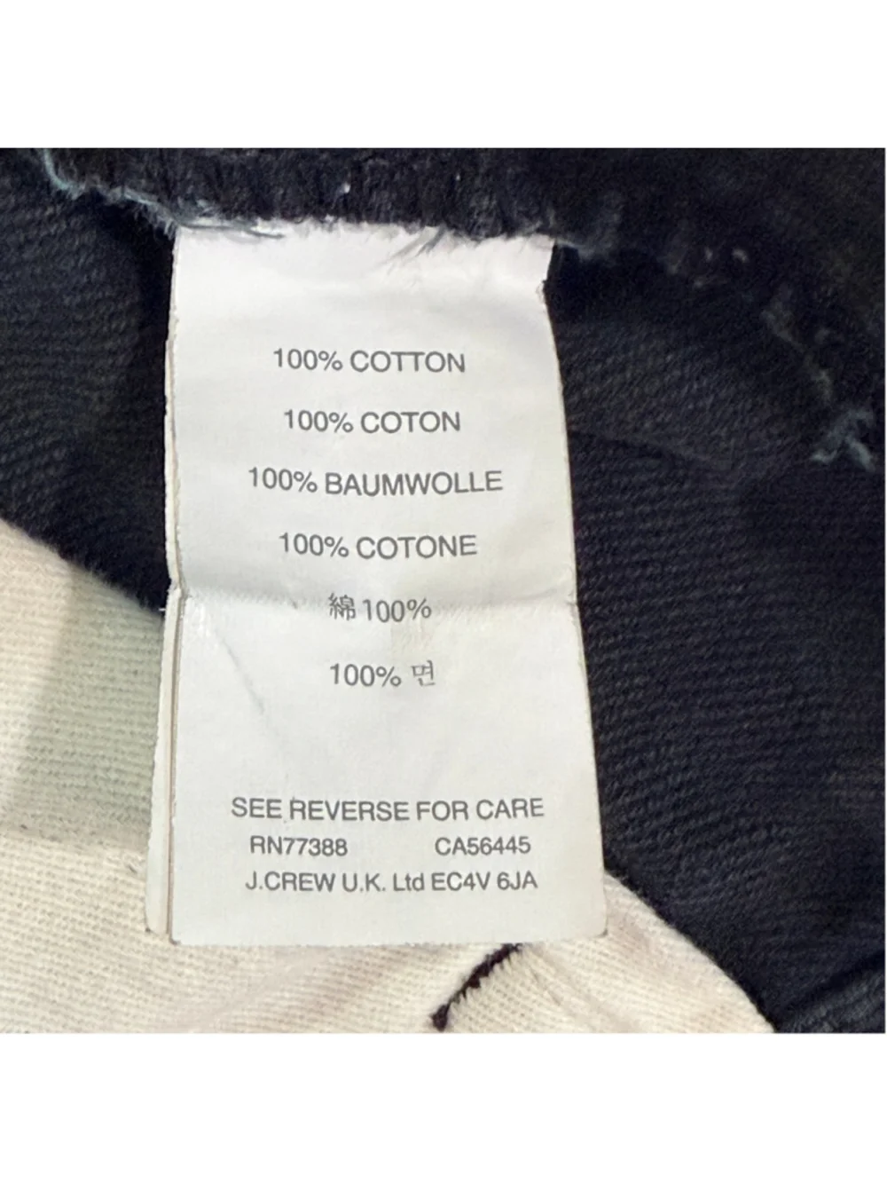 J.Crew Men’s 770 Straight Fit Jeans 32x30 Black Charcoal 100% Cotton